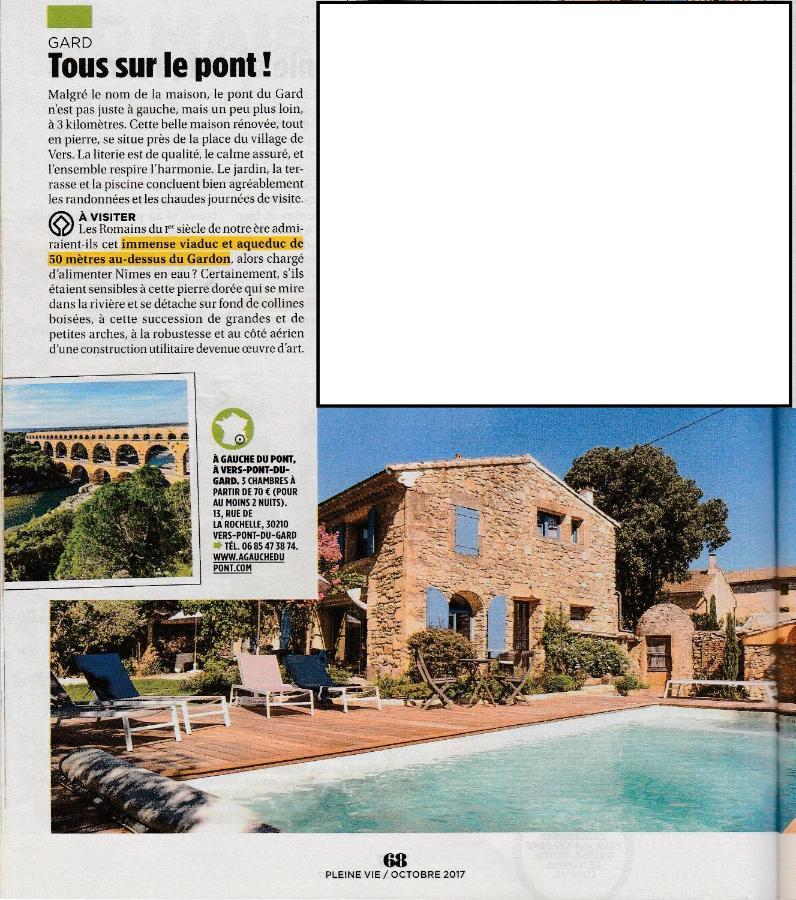 A Gauche Du Pont Hotel แวร์ ปองต์ ดู การ์ ภายนอก รูปภาพ